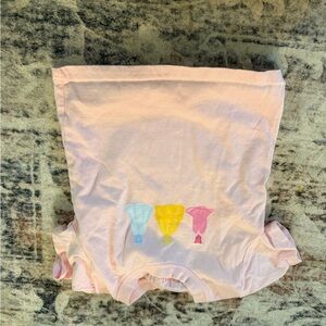 Girls Pink Short-Sleeve Tee with Colorful Trophy Motif